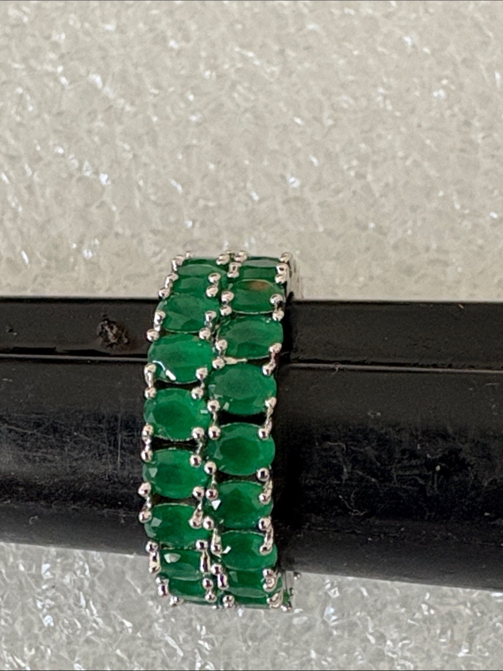 Emerald Green Tennis Band Ring - Women's Jewelry 8 new sale
